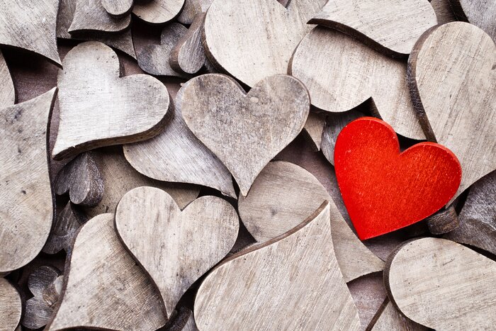 Canvas Rustieke hart.