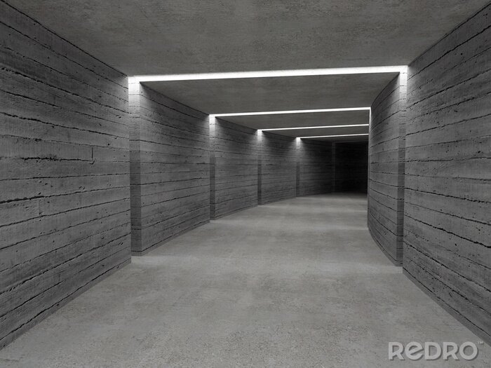 Canvas Ruwe betonnen tunnel