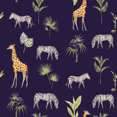 Safaridieren tussen tropische planten