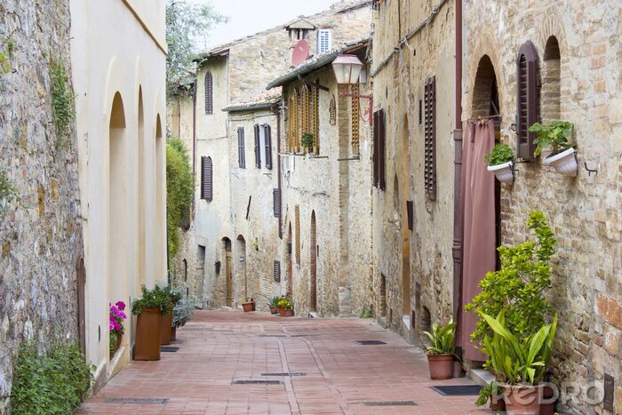 Canvas San Gimignano - Toscane, Italië
