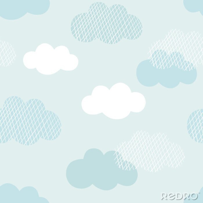 Canvas Scandinavische stijl wolken