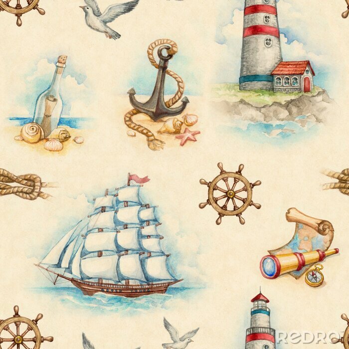 Canvas Schatzoeken op zee