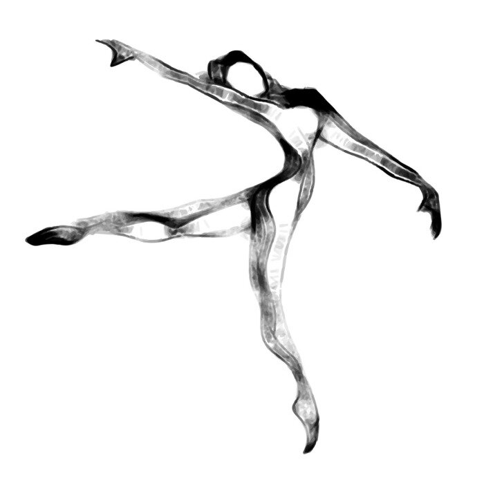 Canvas Schets van de vrouw