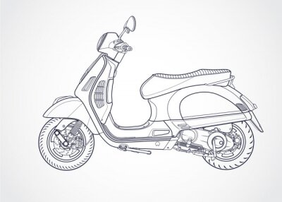 Canvas scooter vector