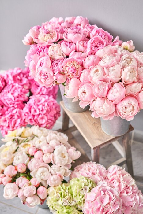 Canvas Shabby chique boeketten