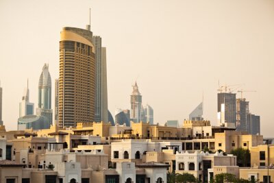 Skyline van gebouwen in Dubai