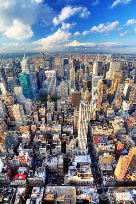 Canvas Skyline van gebouwen in New York