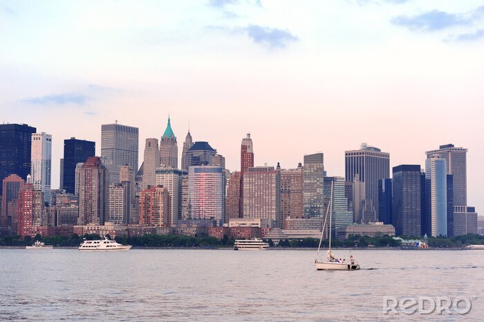 Canvas Skyline van Manhattan