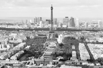 Skyline van Parijs in grijs