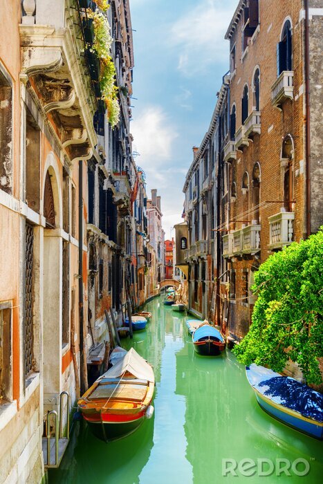 Canvas Smalle Venetiaanse straatjes