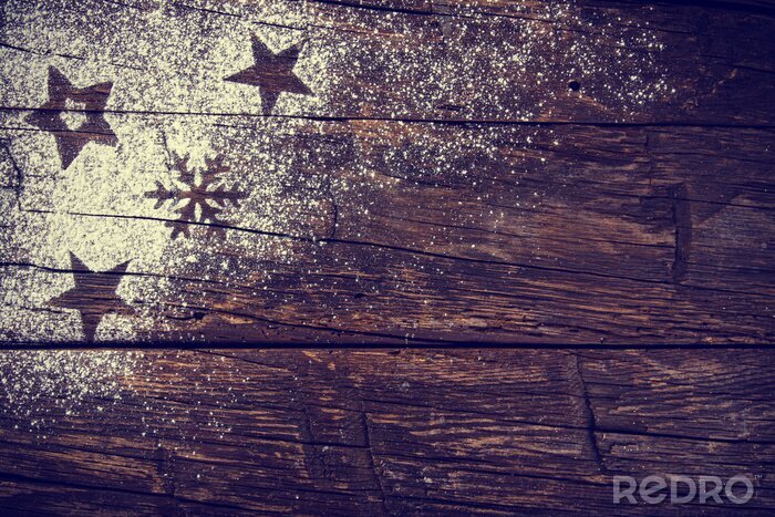 Canvas snoep van Kerstmis over houten achtergrond, close-up.