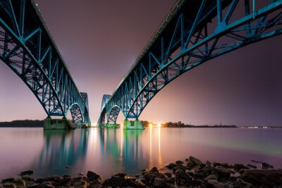 Canvas South Grand Island brug over de Niagara rivier