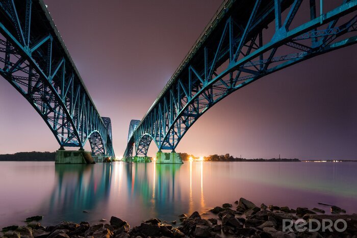Canvas South Grand Island brug over de Niagara rivier