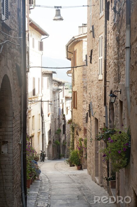 Canvas Spello, oude straat