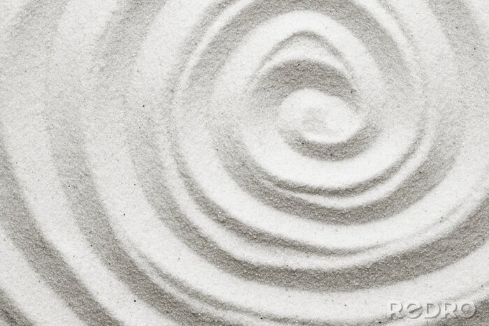 Canvas Spiraal op wit zand