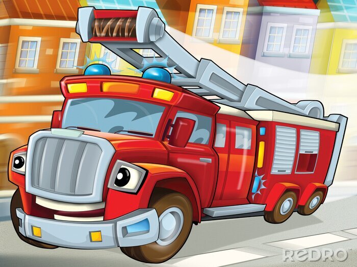 Canvas Sprookjesachtige brandweer