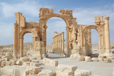 Canvas Stad van Palmyra - ruïnes van de 2de eeuw na Christus