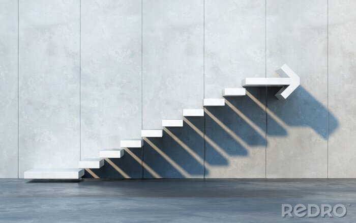 Canvas stairs going  upward