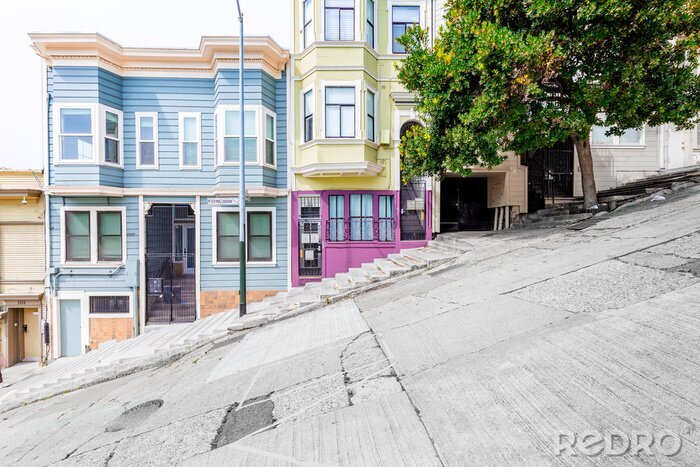 Canvas Steile straten van San Francisco