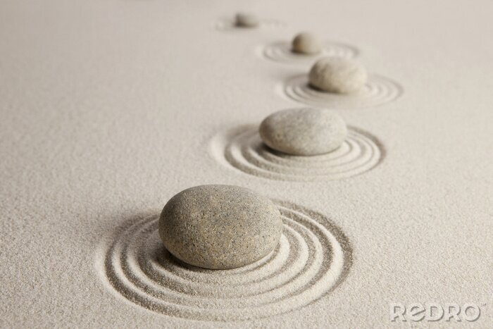 Canvas Stenen en patronen op zand