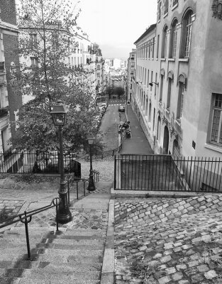 Canvas Steps of Montmartre, Paris