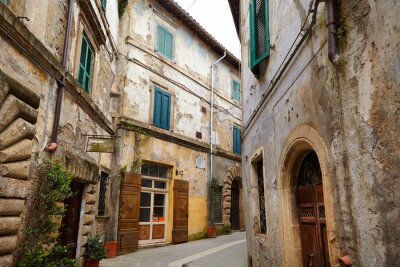 Straat van het middeleeuwse dorp.