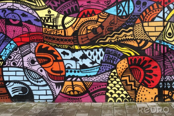 Canvas Street art - Graffiti muur