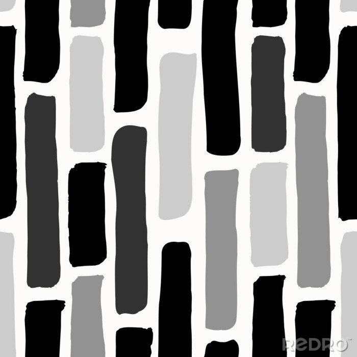 Canvas Strepen patroon in zwart- en grijstinten