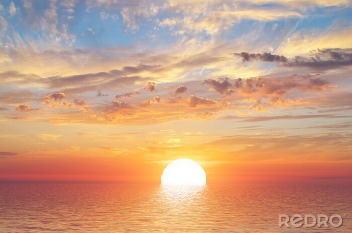 Canvas Summer sky background on sunset