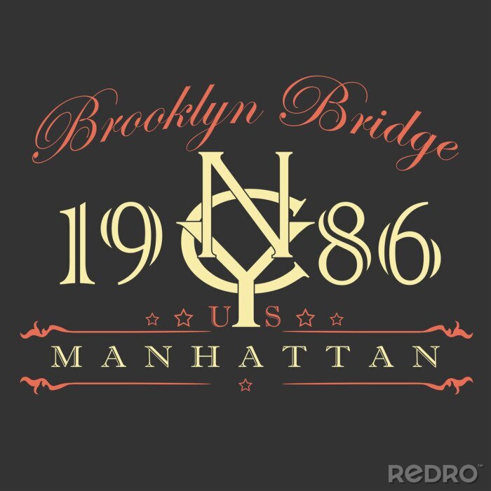 Canvas T-shirt Manhattan ontwerp