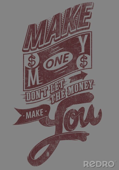 Canvas Tekst over geld verdienen