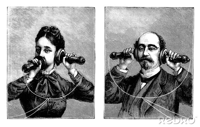 Canvas Telefoon - 19e eeuw