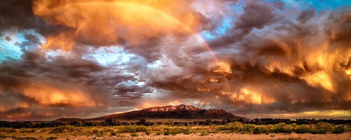 Canvas Thunderstorm Over Sandias