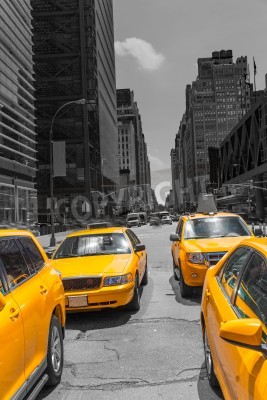 Times Square in New York gele taxi taxi daglicht VS
