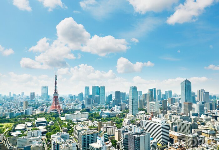 Canvas Tokio bij zonnig weer