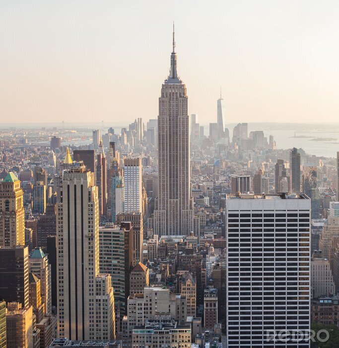 Canvas Torenhoge wolkenkrabbers boven New York