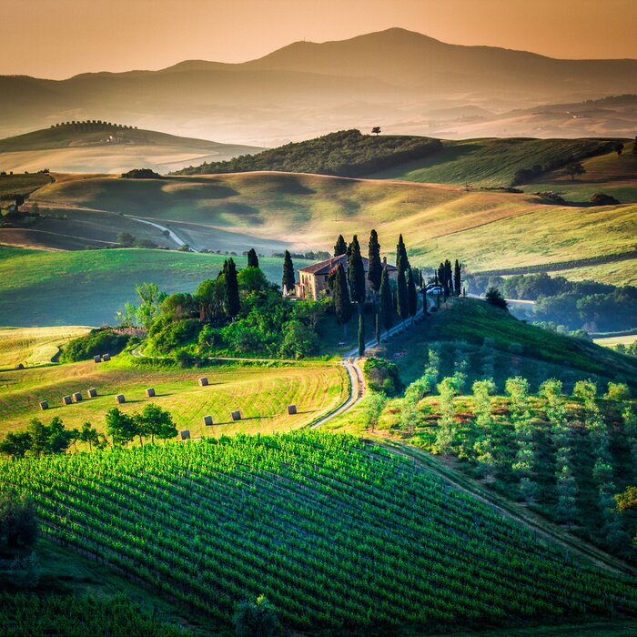 Canvas Toscaanse land