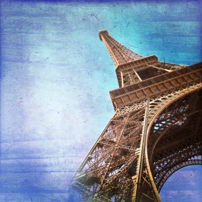Tour Eiffel vintage couleur