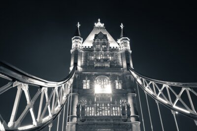 Canvas Tower Bridge in de nacht