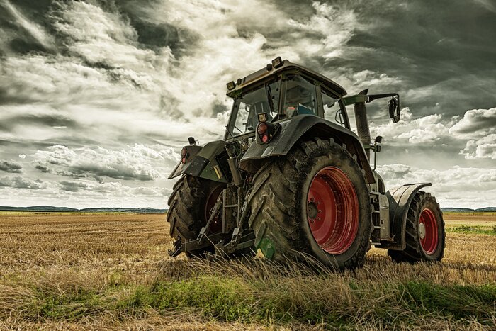 Canvas Tractor closeup