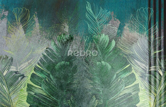 Canvas Tropische bladeren