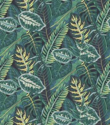 Tropische jungle bladeren in het groen