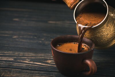 Canvas Turkse koffie gieten
