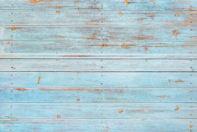 Turquoise gekrast houten dek