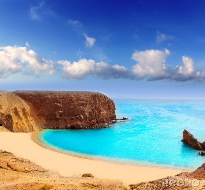Canvas Turquoise zee en strand