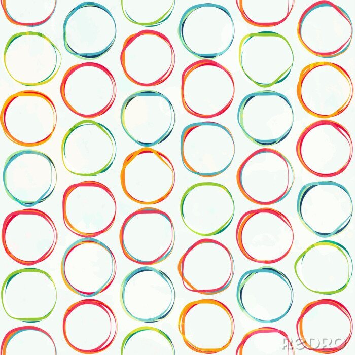 Canvas Tweekleurige cirkels