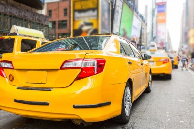 Canvas Typische Yellow Cabs in New York