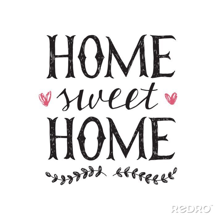 Canvas Typografisch citaat over thuis