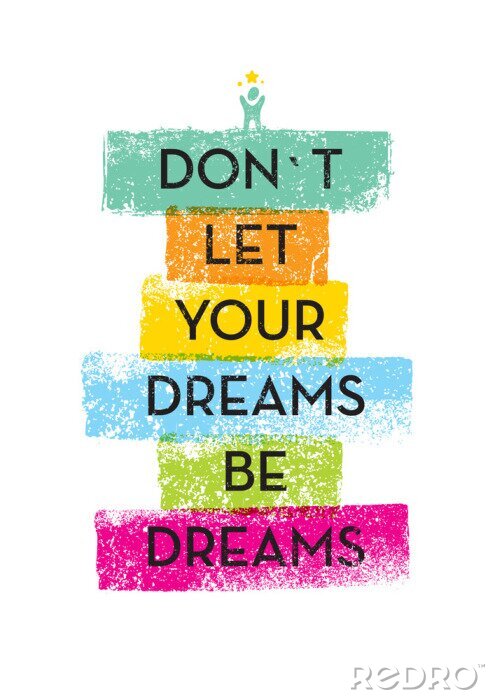 Canvas Typografische inscriptie over dromen