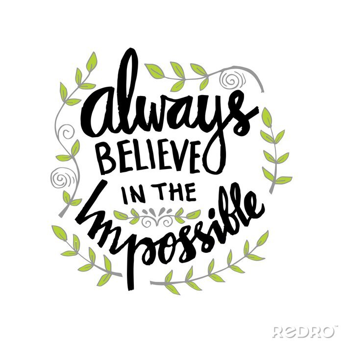 Canvas Typografische letters in boho-stijl